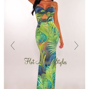 Hot Miami style strapless dress
